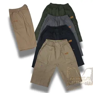 CELANA PENDEK CHINOS ANAK LAKI-LAKI TANGGUNG BAHAN KATUN TWILL TEBAL DAN MELAR UMUR 5 SAMPAI 14 TAHUN