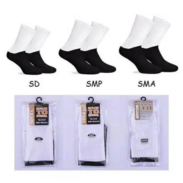 Product Introduction of Kaos kaki sekolah SD SMP SMA warna hitam putih Fashion back to school 4