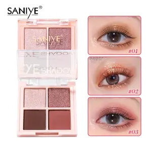 SANIYE KOL Eyeshadow Palette 4 Warna Glitter Eyeshadow  E0435