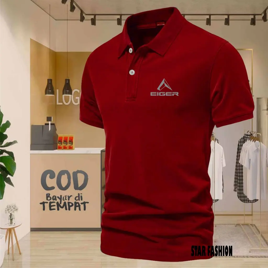 COD T-shrit POLO Kerah 1205 Long Text Silver Kaos Kerah Dewasa Shirt / Kaos Wangki Pria Polo / Kaos Seragam