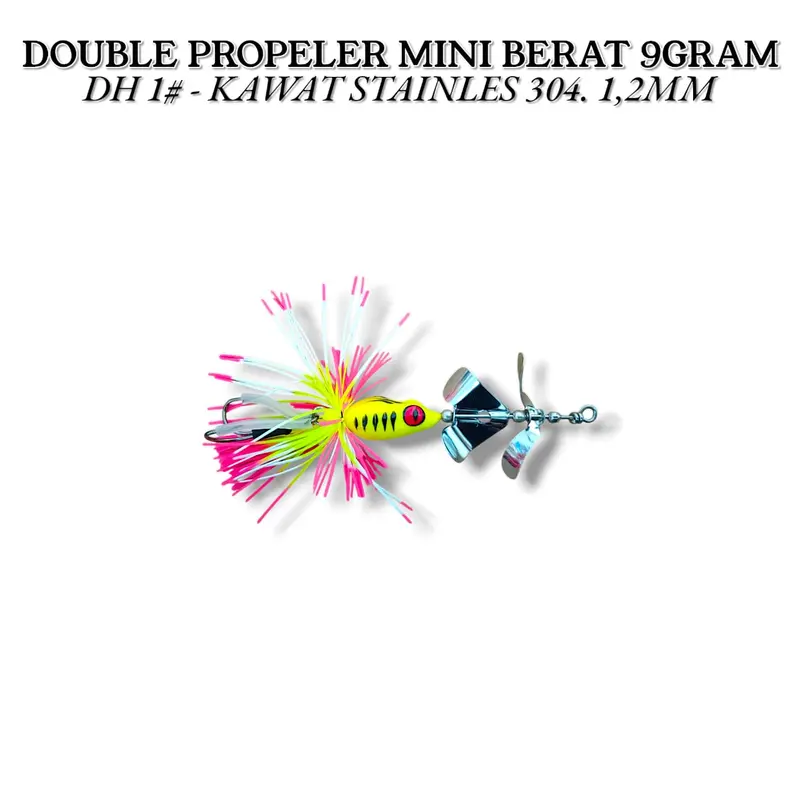 Umpan Casting Slater Double Propeler Mini Berat 9 Gram - Model Terbaru Ikan 4