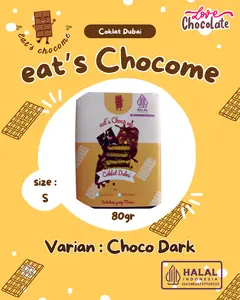 Coklat Dubai Lokal Eat's Chocome | Kunafa Home made | size S (80gr) | 2 varian rasa - Choco Dark dan Choco Milk | Halal | HARGA YANG TERCANTUM HANYA UNTUK 1 PCS |