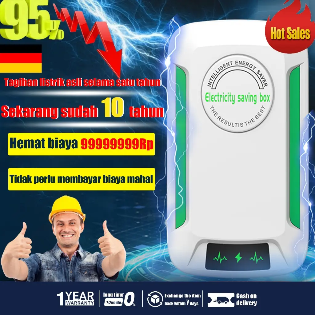 2024 Penghemat Listrik PLN Electric Saver / Electricity Saving Box Alat Hemat Daya kWh Soft Start Tagihan Pulsa Token / Bulanan