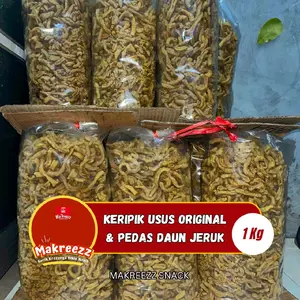 Keripik Usus Pedas Daun Jeruk 1 Kg - Snacks Goreng Kering - Food, Kripik