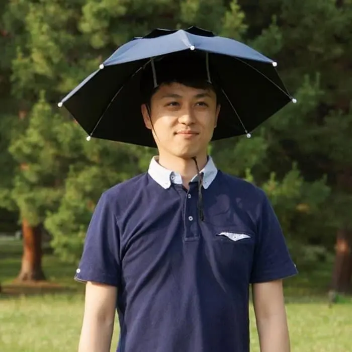 Topi Payung ukuran besar Dewasa 31 dan 50 cm payung topi mancing hiking outdor tahan lama awet