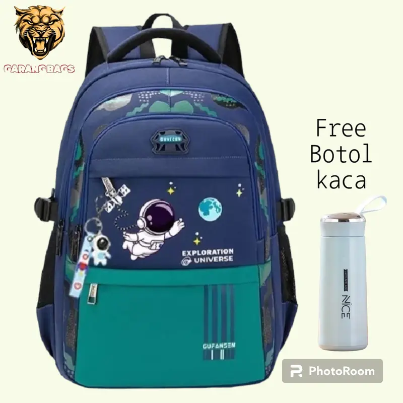 Tas Sekolah Anak Gambar Astronot Viral/ Tas Sekolah Anak Laki Laki/ Tas Ransel Sekolah Anak TK Dan SD/ Tas Anak Cowok/ Tas Astronot Fashion 2