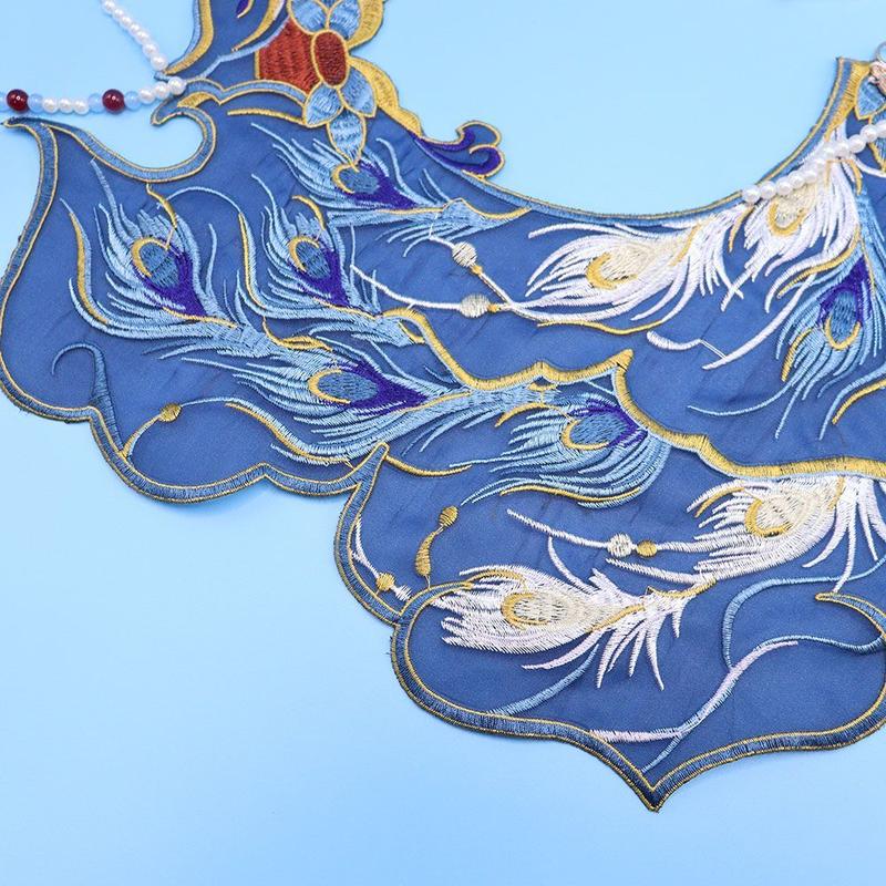 Product Introduction of Khăn Choàng Hanfu, Yunjian, Khăn Choàng Áo Choàng Poncho, Phong Cách Tòa Án, Có Ren, Thích Hợp Cho Lễ Tốt Nghiệp, Ảnh Và Quần Áo Học Sinh, Phong Cách Trung Quốc Mới, Dễ Phối Đồ, Phong Cách Cổ Xưa, Thêu, Cổ Áo Có Thể Tháo Rời 6