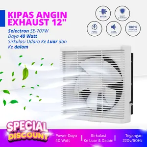 Selectron Exhaust Fan 12 Inch SE-707W Kipas Angin Exhaust Dinding Penyedot Udara Kipas Hexos Dinding 12 inci Kipas Penghisap Udara Keluar