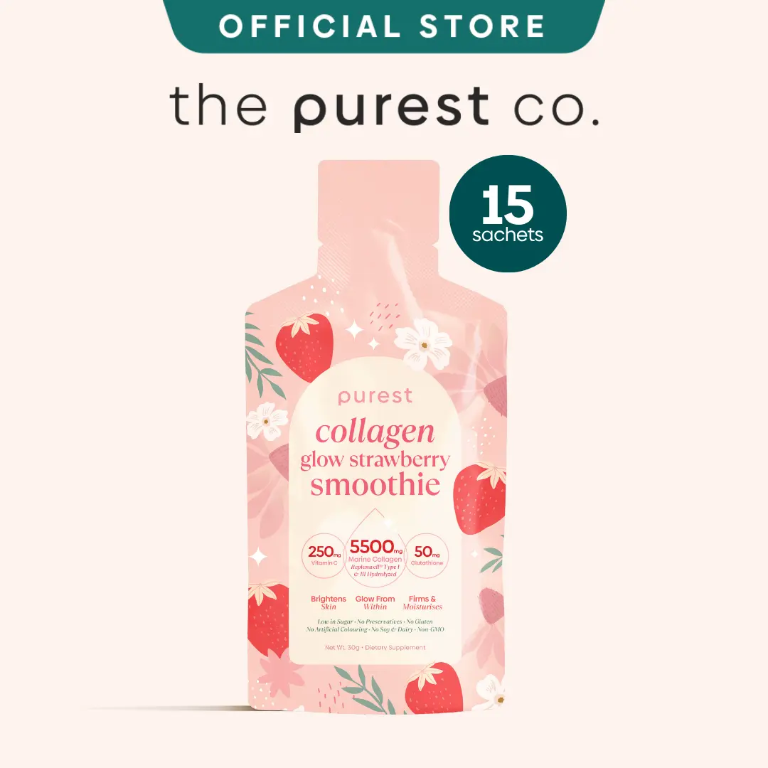 Purest Co Collagen Glow Strawberry Smoothies (For Firm, Glowing Skin)