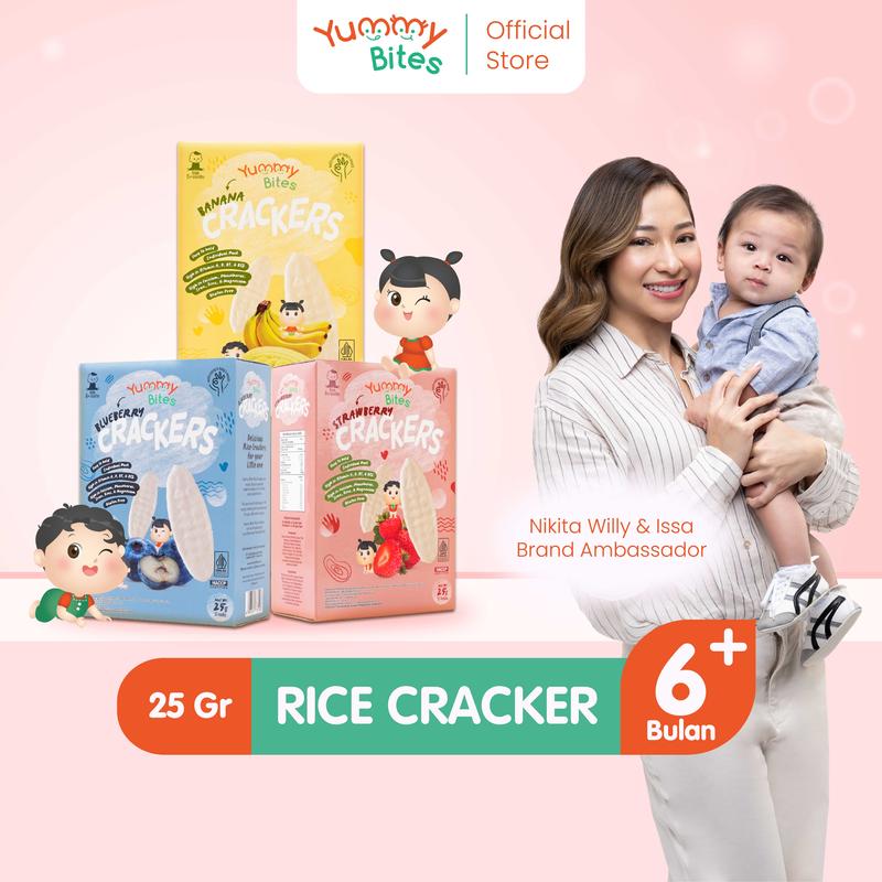 Yummy Bites Rice Crackers 25 GR Snack Baby/ Cemilan bayi - Shop | Tokopedia