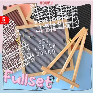 HOW.R.U | SET Letter Board Papan Nama Baby Newborn ( Papan + Huruf + Emoji + Standing)