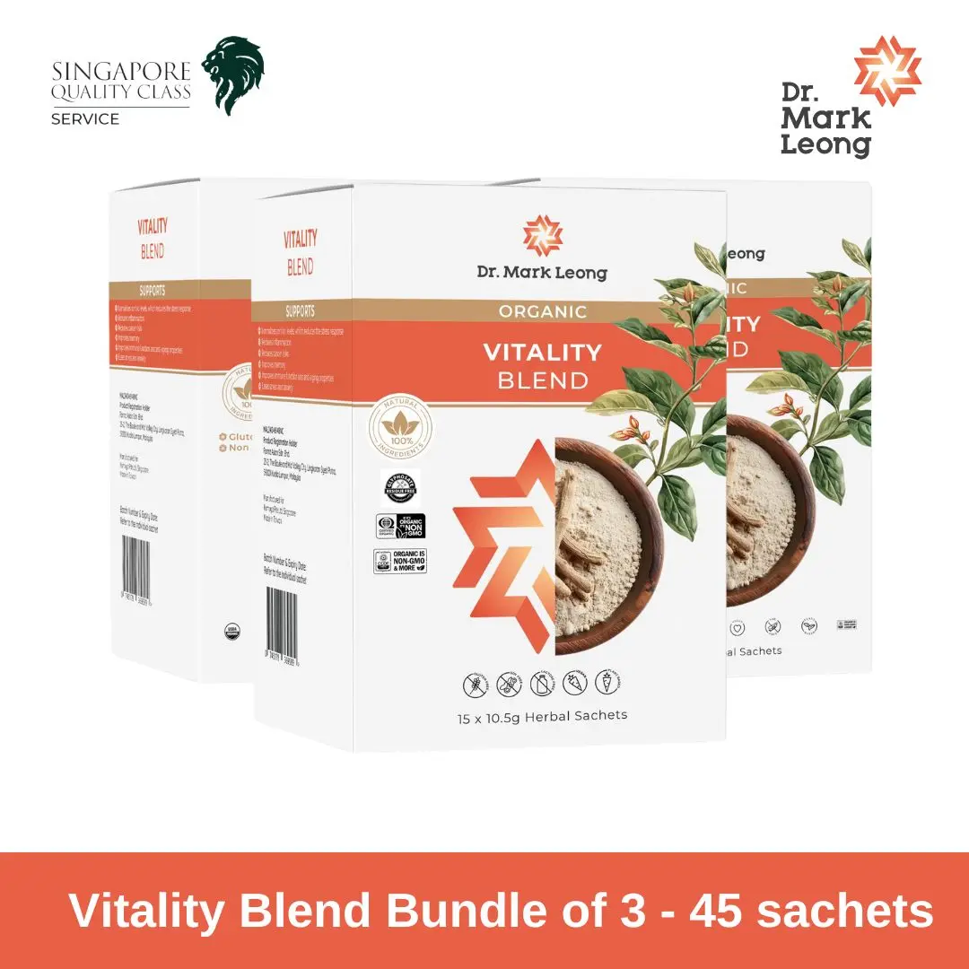 [Dr.Mark Leong] Bundle of 3 - Vitality Blend Premium Pack Supplement Powder 10.5gram x 45