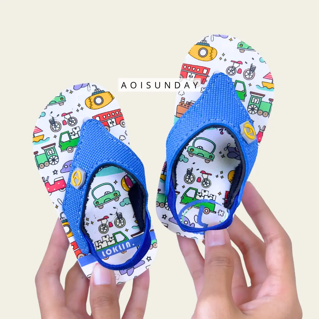 Sandal Anak Laki Laki Perempuan Motif blue cars