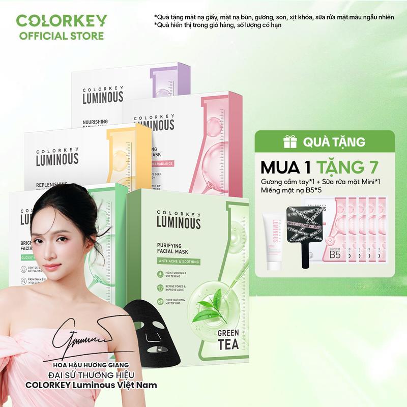 COMBO 5 HỘP Mặt Nạ Giấy COLORKEY LUMINOUS 10 miếng hộp