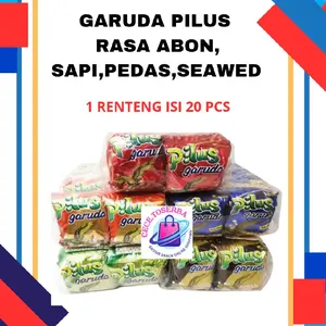 Garuda Pilus Snack Viral Isi 20 pcs # Makanan Jadul Termurah Jajanan Camilan Food Keripik Cemilan Gift