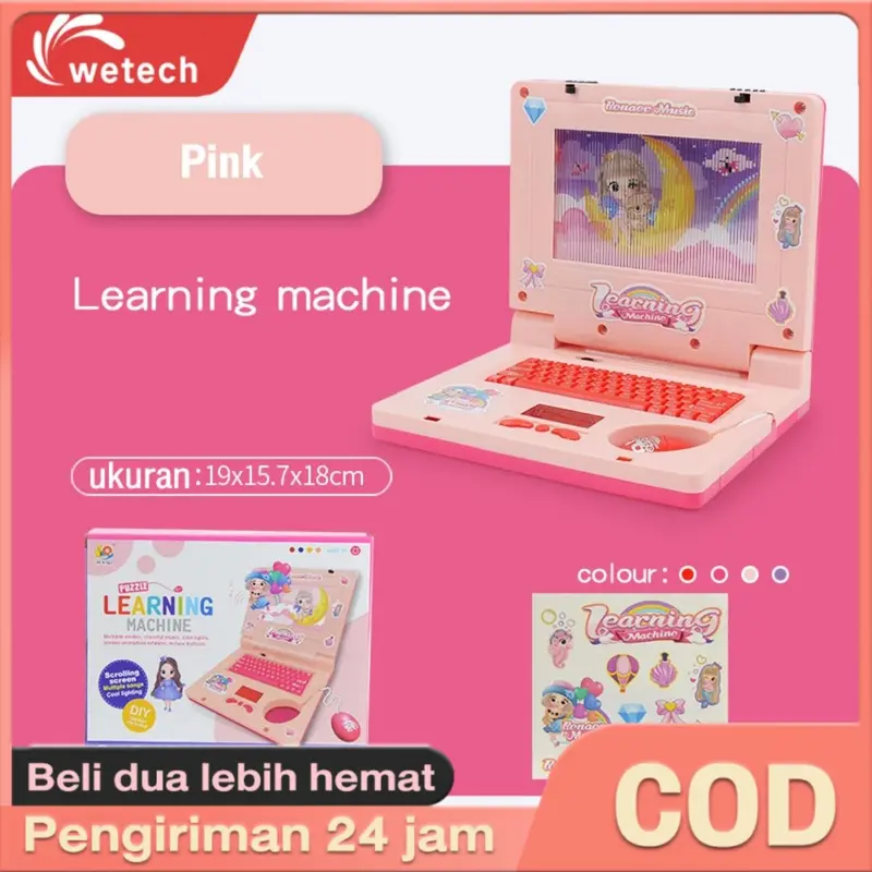 Mainan Laptop Anak mainan edukasi anak Alat Bantu Belajar Learning Machine Anak Dengan Lampu Musik Toy Plastik 0