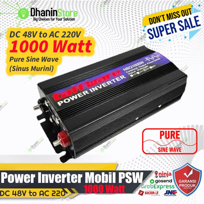 Promo Power Inverter Inventer Mobil DC 48v To AC 220v PSW Pure Sine ...