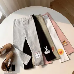 [ PAKET HEMAT ] Legging Anak Perempuan Karakter 1-15 Tahun Katun RIB Spandek / Katun Nyaman Berpori Lembut Bayi Balita Cewek Pink Hitam Blue Abu Putih Ungu