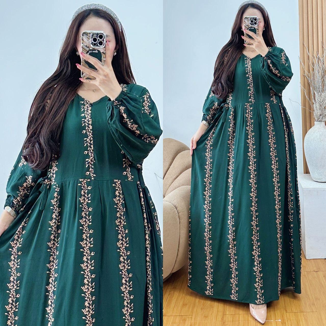 Dress Gamis Muslim Bahan Rayon Premium Nyaman Bumil Busui Friendly  Santai