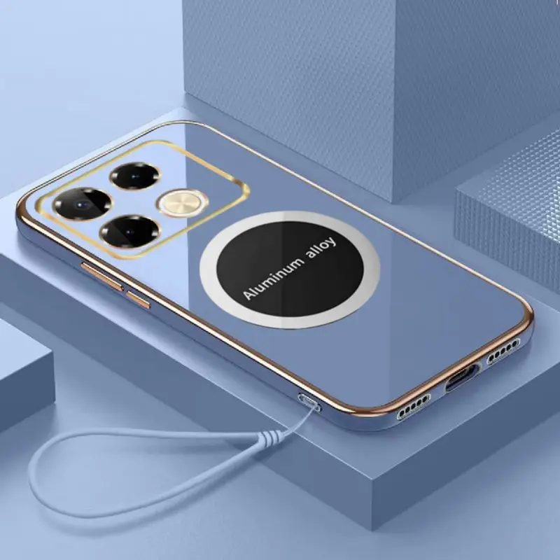 Casing Untuk Infinix Note 40 Pro Plus 5G 4G Soft Casing Plating Magnetic Ring Magsafe Terbaru Premium Silicone Cover 1