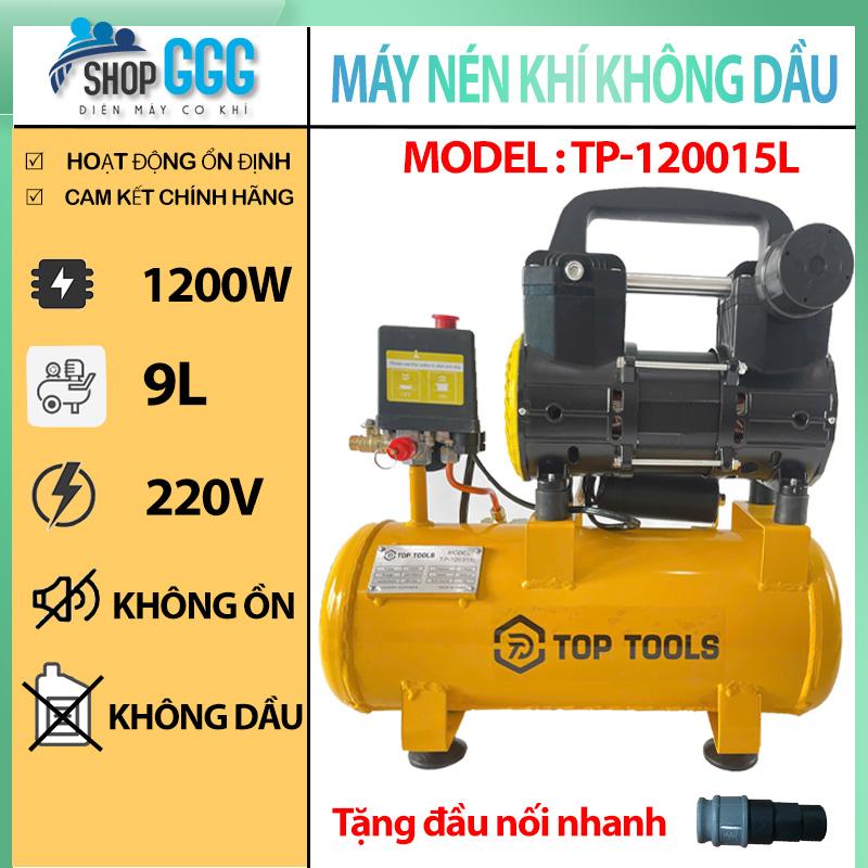 {Tặng đầu nối nhanh} Máy nén khí không dầu TP-120015L bơm hơi, xì khô, phun sơn, bắn đinh. Bảo hành 6 tháng chính hãng.Tặng chân đế, đầu lọc gió