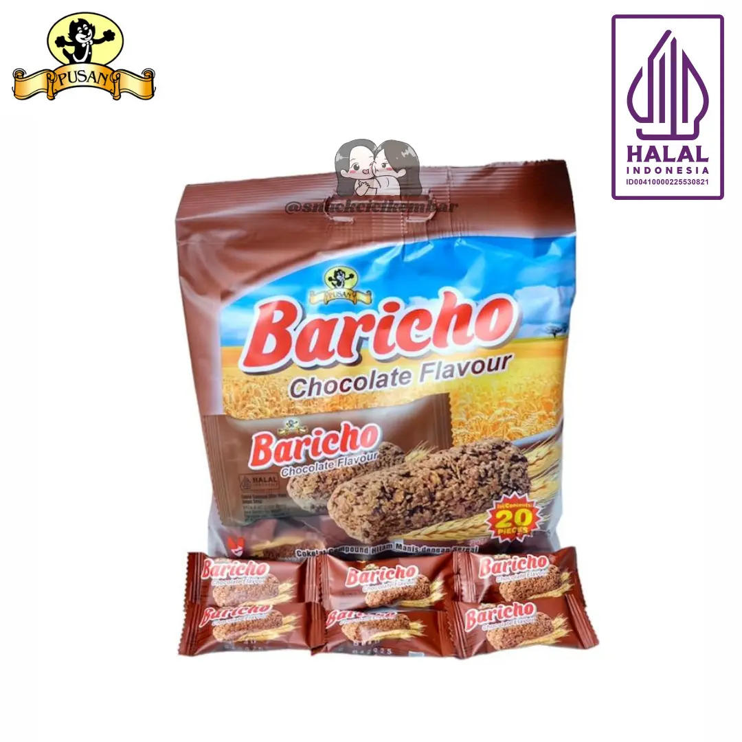 PUSAN BARICHO SNACK SEREAL OAT RASA COKELAT / STROBERI / VANILLA 140gr ISI 20pcs Food Oatmeal