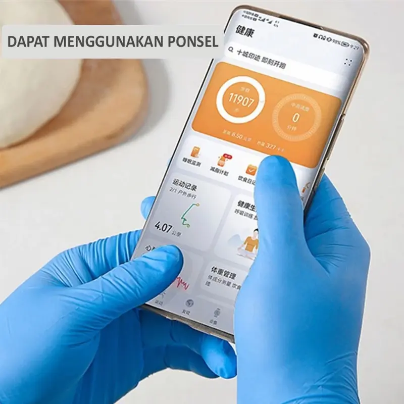 Sarung Tangan Nitril Serbaguna Paket 50pc Food Grade Bebas Latex Cleaning Multifungsi 3
