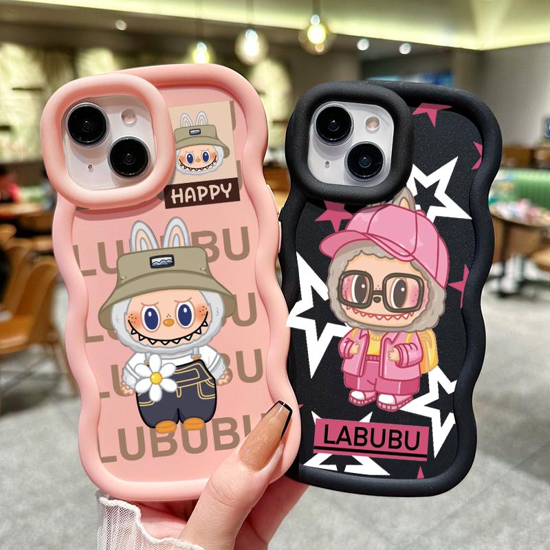 Casing Hp Untuk Realme C2 C2s OPPO A1K Case HP casing Softcase Labubu Happy terbuat dari bahan silikon Kesing Cesing kasing 5