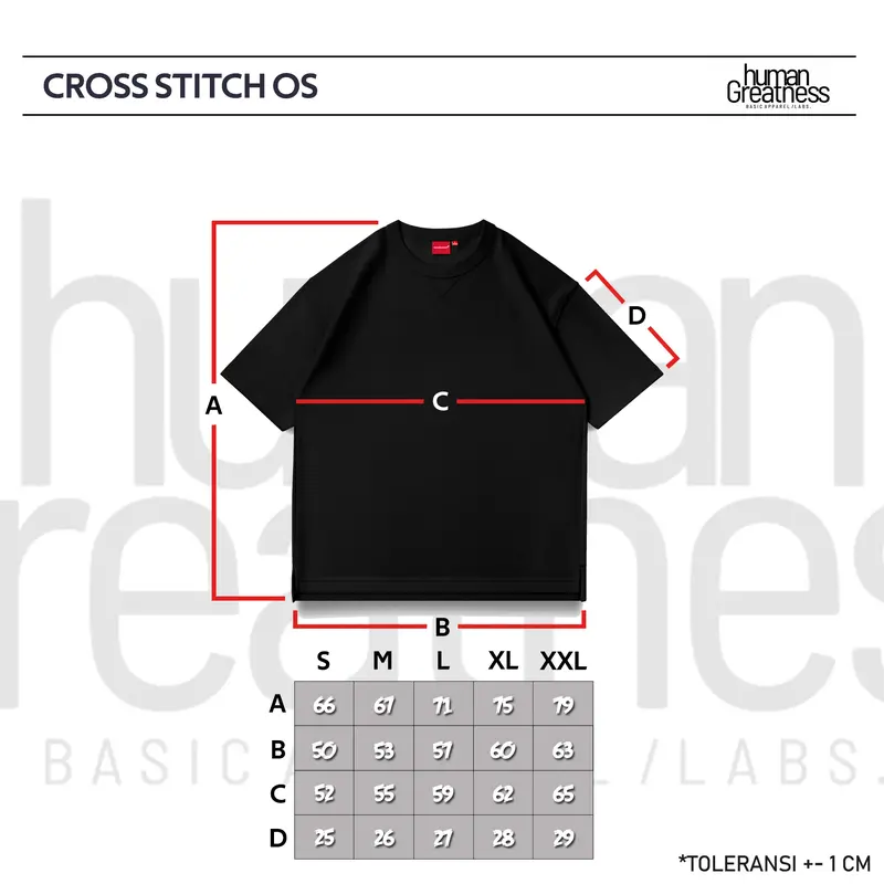 Cross Stitch OS Khaki Human Greatness 1