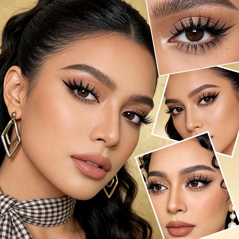 HOHOISYOU 100PCS Kemasan Besar dengan Isi yang Banyak  Bulu Mata Palsu Tanpa Lem - Model Kelinci Imut, 9-15mm, 3D Volume, Dapat Digunakan Ulang, Nyaman & Alami untuk Pemula - Day, Remover