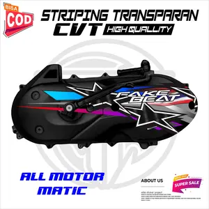 STICKER CUSTOM TRANSPARAN BAK CVT ALL MOTOR MATIC STRIPING MURAH BERKUALITAS KARAKTER BAHAN TRANSPARAN MURAH