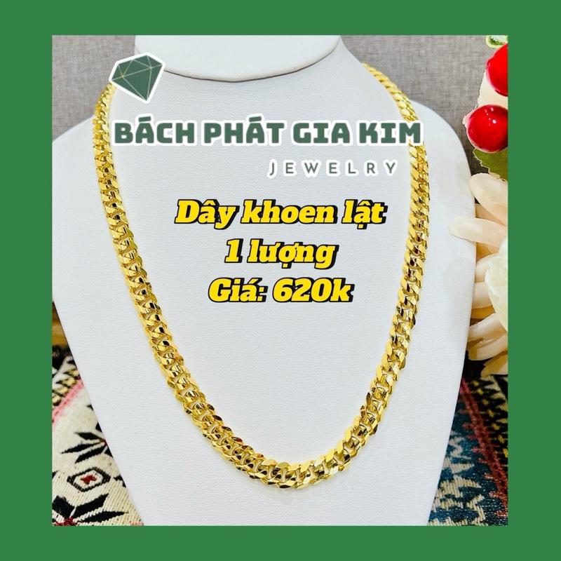 Dây chuyền khoen lật 1 lượng đồng hội mạ 18k đeo hàng ngày bền màu