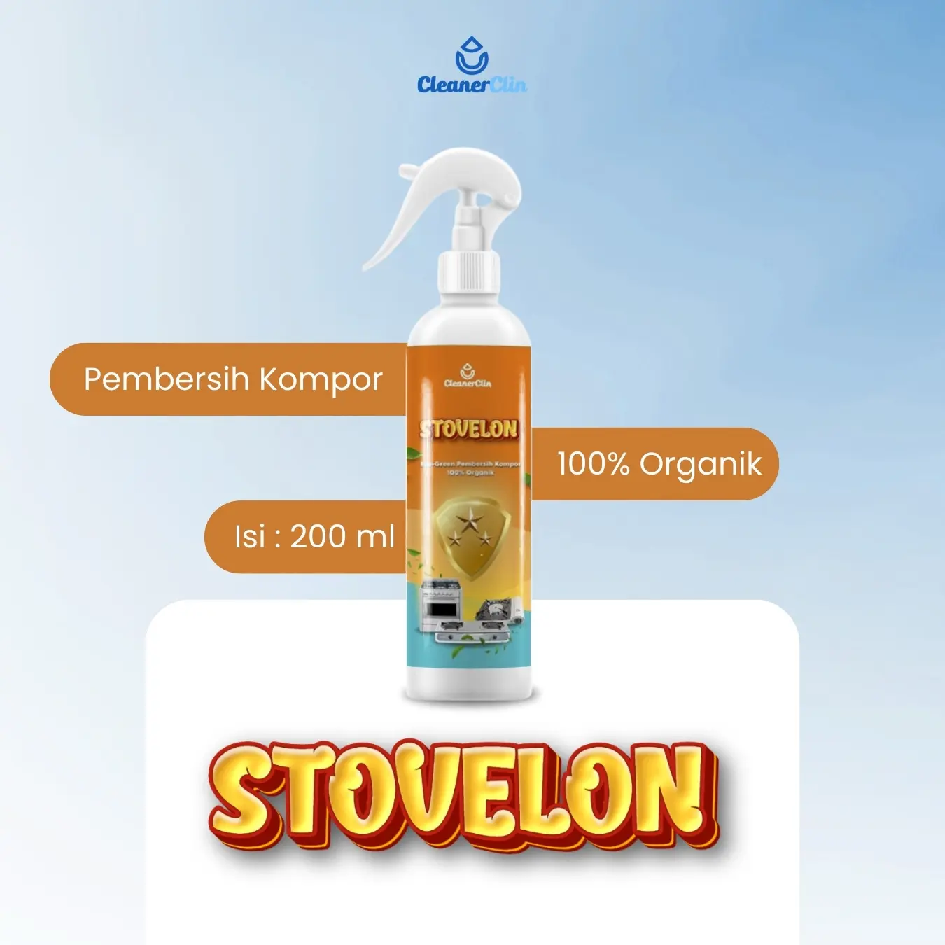 [BISA COD] STOVELON 200 ML - Eco Green Pembersih Kompor Super Praktis Dan Anti Ribet Serta Melindungi Kompor Dari Karat