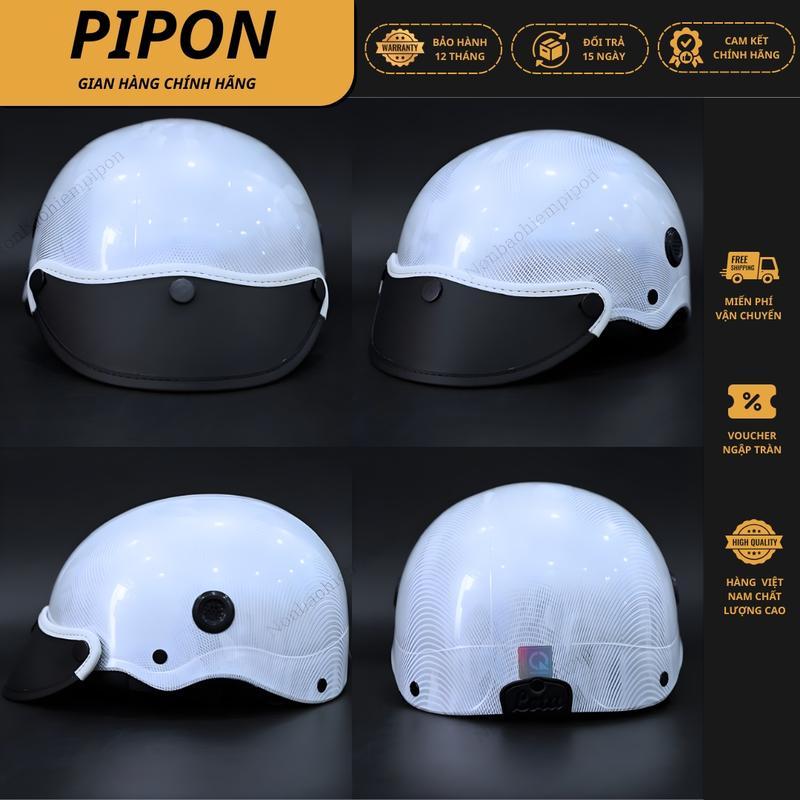 Nón bảo hiểm sơn loại 1 nhúng Carbon vân nhúng đa dạng nhiều màu sắc. Mũ bảo hiểm chính hãng Long Thanh BH 12 Tháng