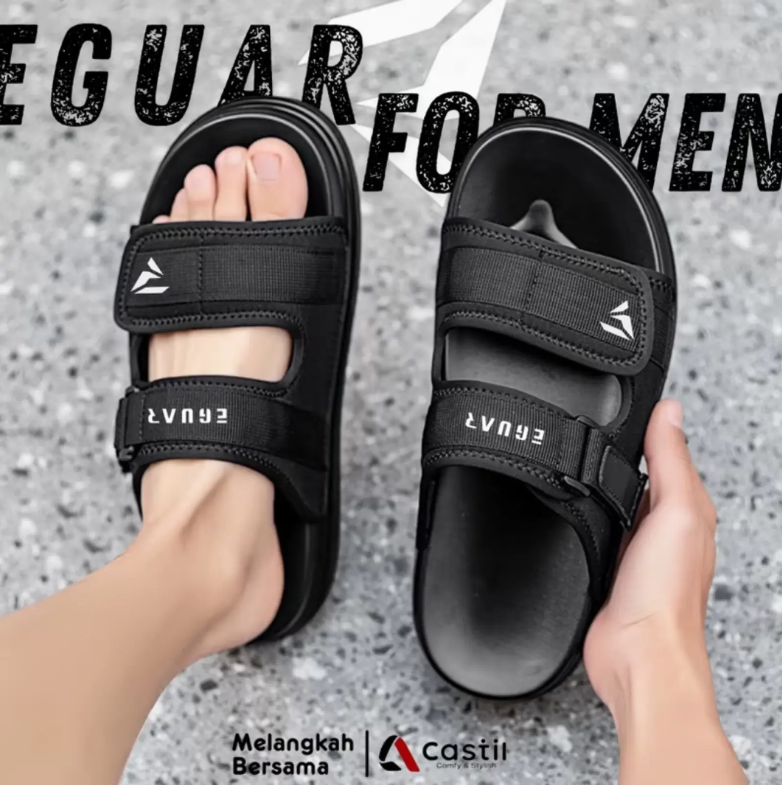 Sandal Pria Anti Slip Sandal Pria Terbaru 2025 Sendal Karet