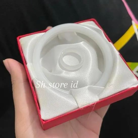 Set Perhiasan Gelang dan Cincin Kesehatan Batu Asli untuk Pria dan Wanita - Giok Perhiasan