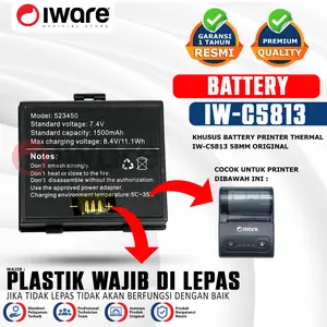 Battery Iware C-5813 Printer Theramal Bluetooth 58mm Original