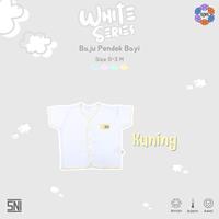 Gambar NOVA White Series - Baju Bayi - Baju Kancing Pendek Bayi  0-3 bulan (1 pcs) - LIST BIRU dari nova baby Kota Bandung 4 Tokopedia