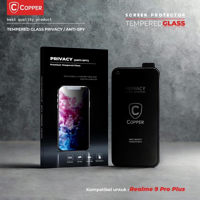 Gambar COPPER Tempered Glass PRIVACY - Realme 9 Pro PLUS dari Copper Official Balikpapan Kota Balikpapan Tokopedia