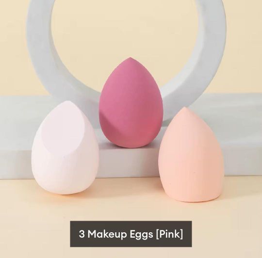 3K BLENDER SPONS BENTUK TELUR SET ISI 3 PES | SPONS LEMBUT | PUFF KERING DAN BASAH| R4