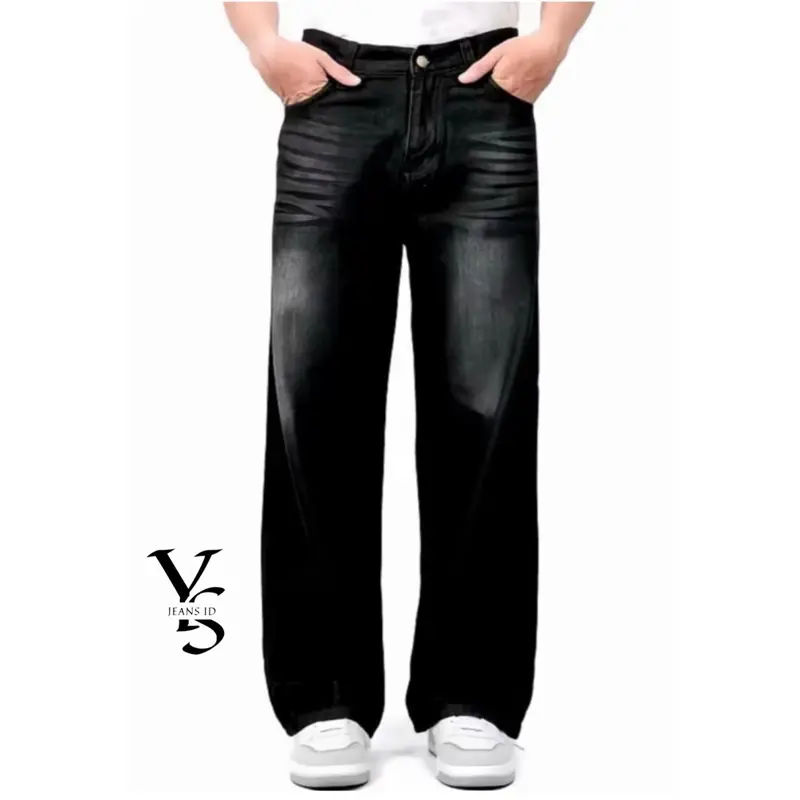YANSYAH ID- Baggy Pants Jeans Loose Korean Style Wide Leg Denim High Quality