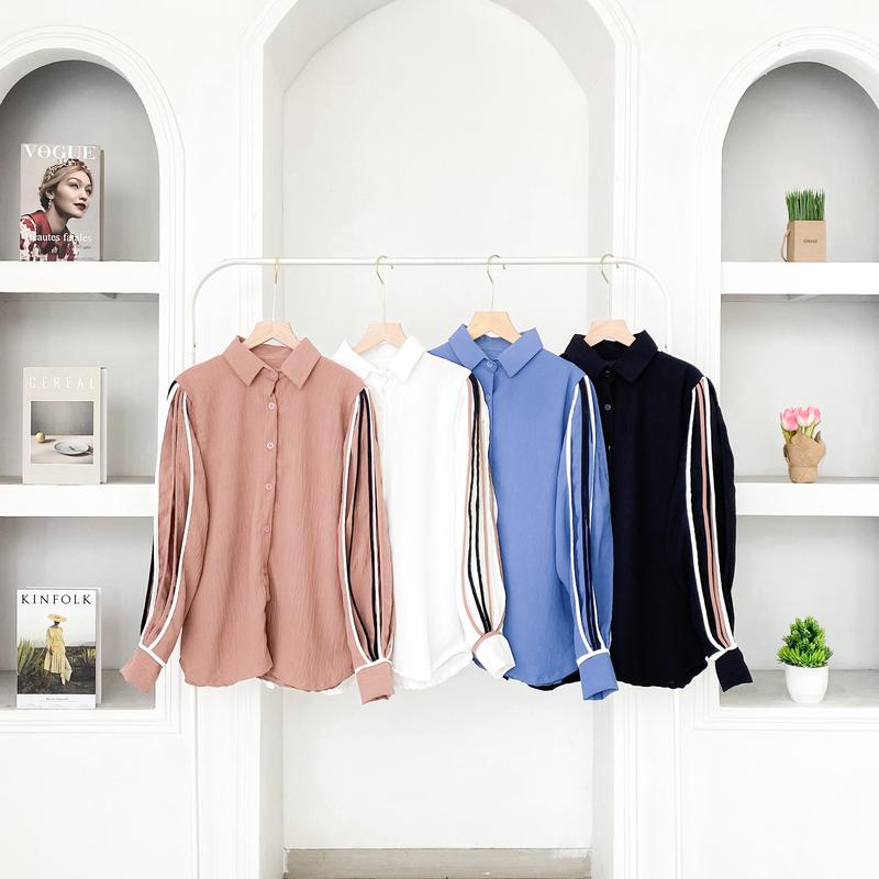 DEVANCA SHIRT - BAJU ATASAN WANITA POLOS / ATASAN BLOUSE WANITA KEKINIAN / KOREAN STYLE 1