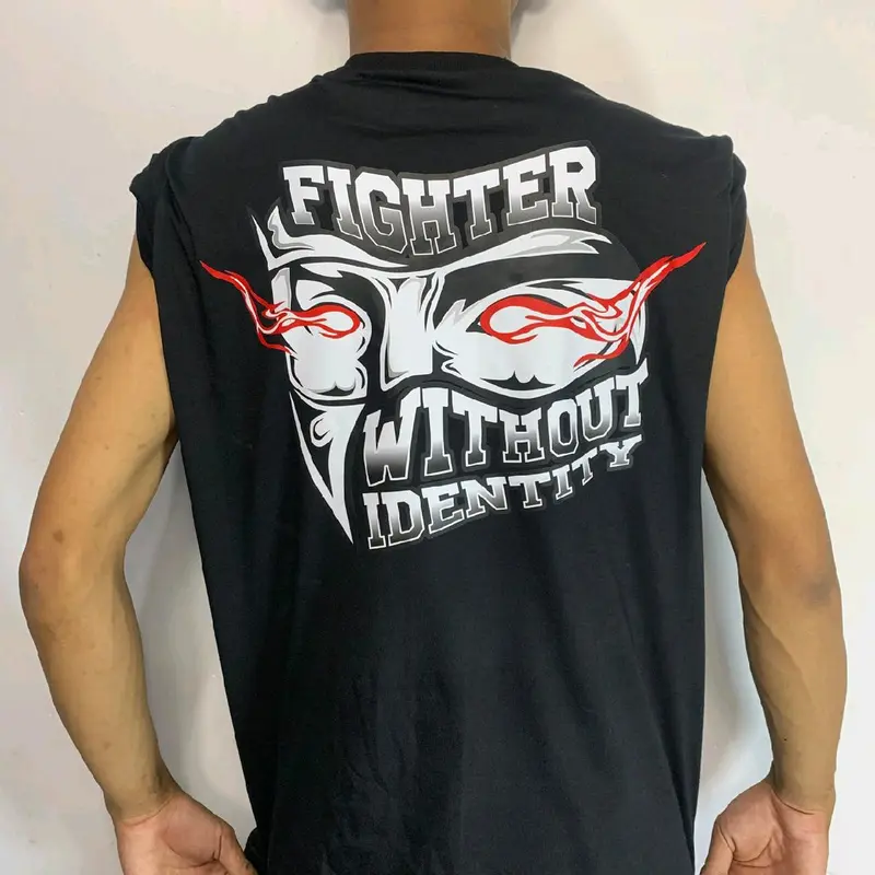 Kaos Singlet Netral Fighter No Face No Nane Sablon Dtf  By Inzavibe 0