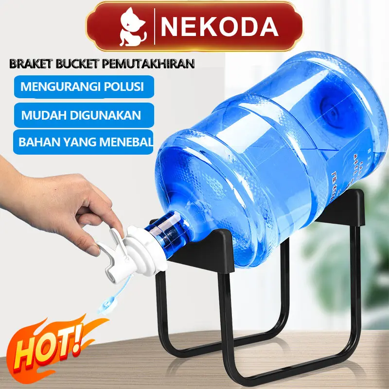 Rak Galon Besi Model U dan Kran Air Minum Rack Aqua Set Penyangga Minuman Food Grade
