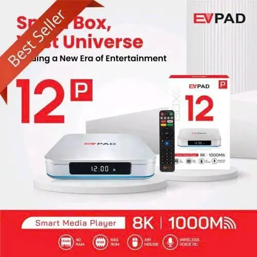 Latest 12P Android Streaming Box 4GB RAM 64GB ROM 8K UHD