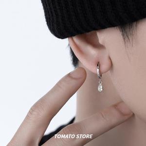 Water drop men's fashion ear buckle simple design personalized earrings female chain necklace men meteor pendant donkiss photo locket thanos pill medusa bff elephant naruto khabalah charm pretzel eccedentesiast best friend round jade part chinese blades