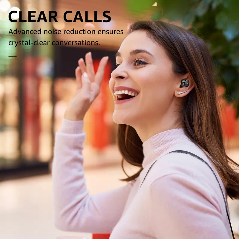 TOZO Agile Solo True Wireless Bluetooth Headset Support APP TOZO 16 EQ Setting  Earphone Bluetooth Bass Tws Mic Crystal Clear Calls 2