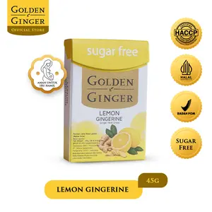 Golden Ginger Lemon Gingerine Sugar Free 45 gram (Flip Top)