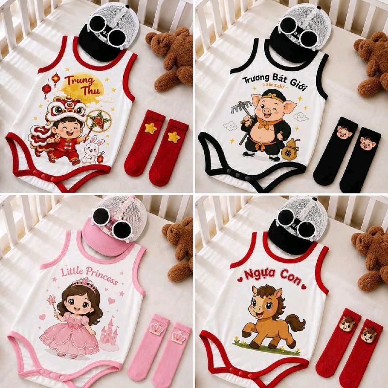 Tổng hợp Body nghộ nghĩnh cho bé 3 kg đến 15 kg Hena Baby Wear