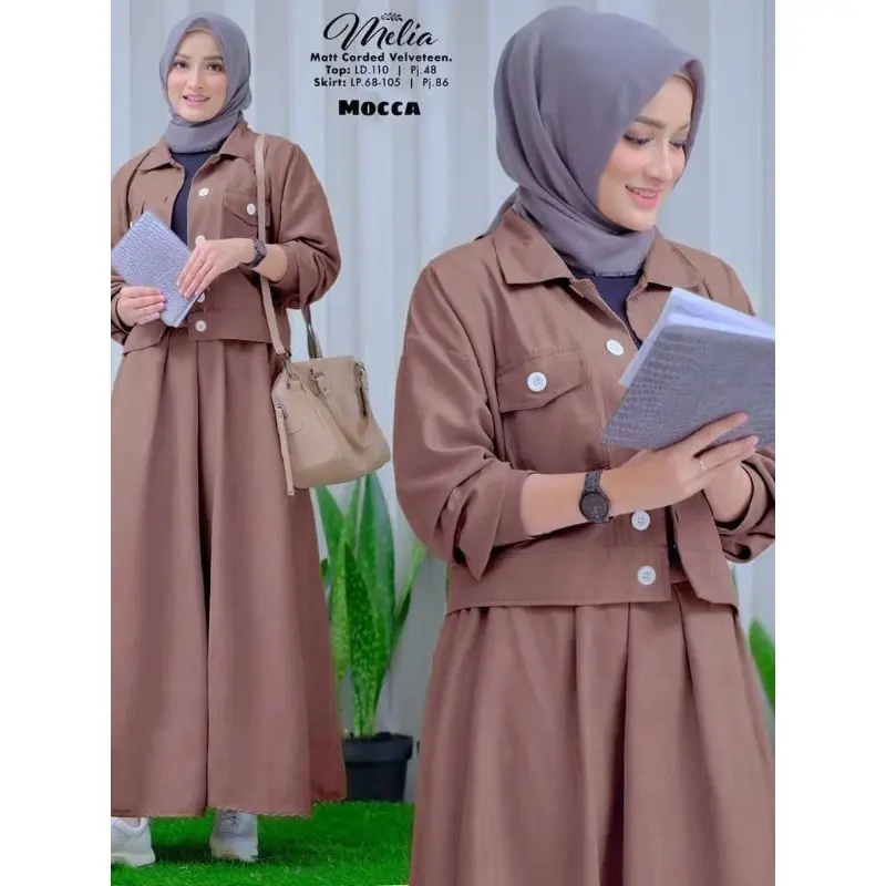 1 Set Kombinasi Rok + Baju Setelan Wanita Masak Kini Dan Model Terbaru